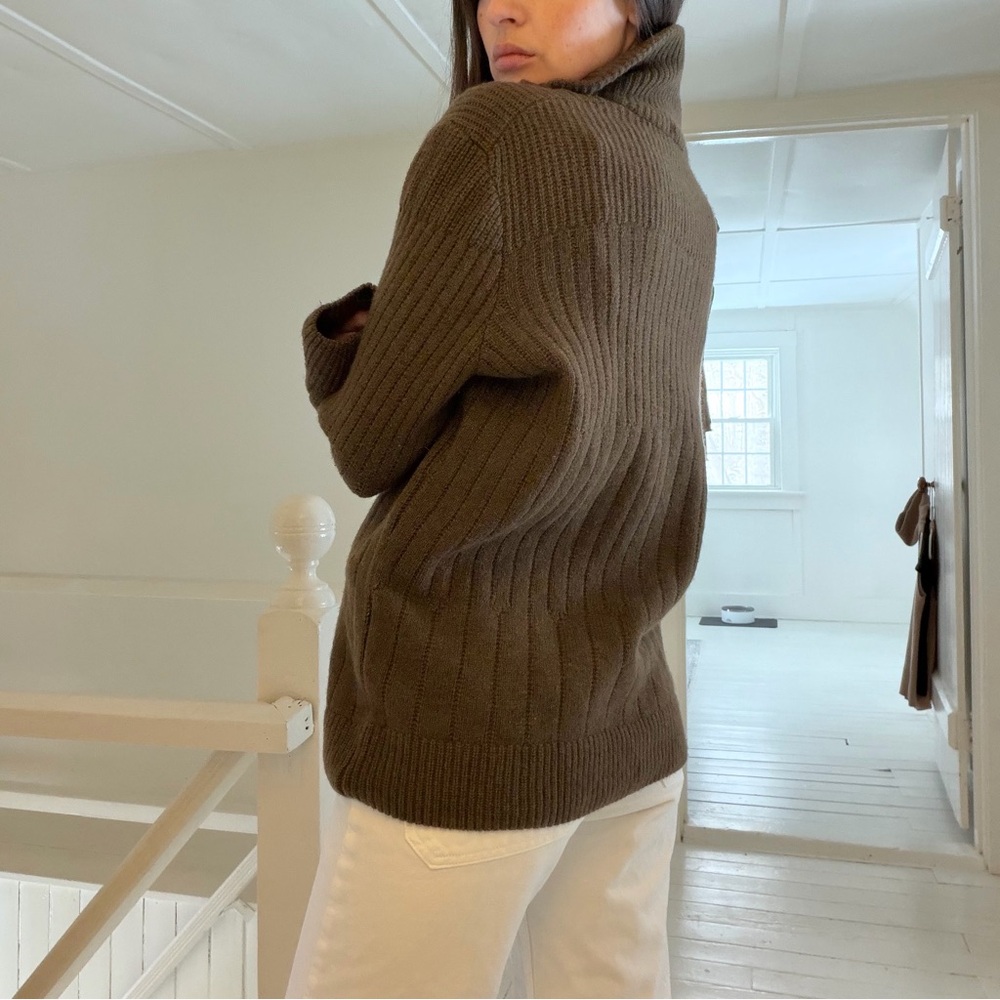 Hugo Boss Wool Collared Quarter Zip Sweater Size Mens L - Picture 3 of 10